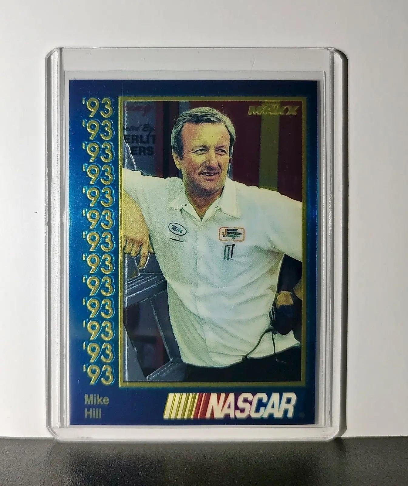 Mike Hill 1993 Maxx Premier Plus Racing #136 NASCAR Card Junior Johnson