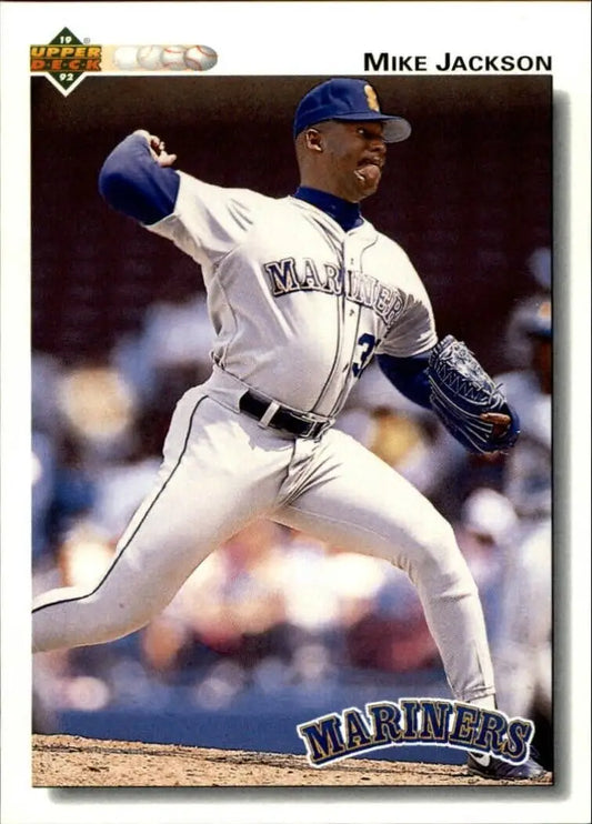 Mike Jackson 1992 Upper Deck MLB #593 Baseball Card Seattle Mariners - Baseball Card Single