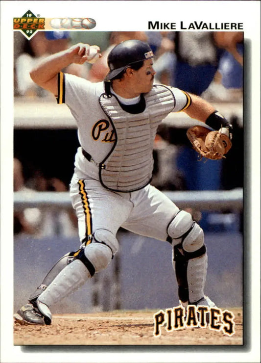 Mike LaValliere 1992 Upper Deck MLB #113 Baseball Card Pittsburgh Pirates - Baseball Card Single