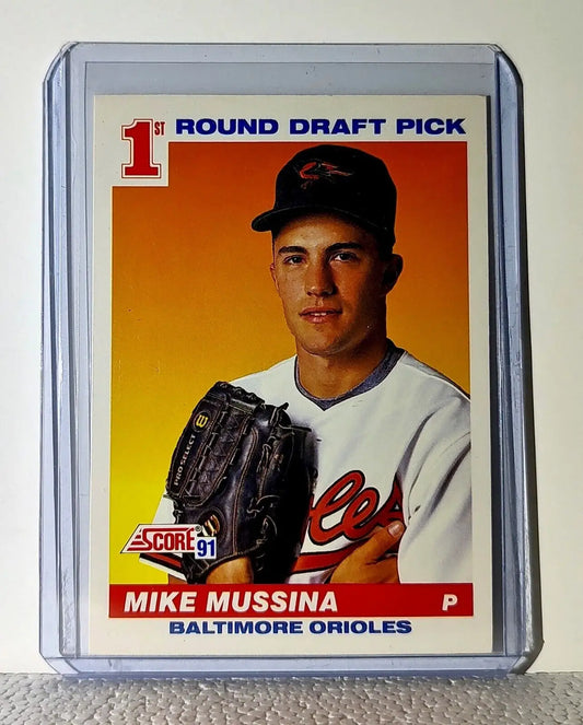 Mike Mussina 1991 Score MLB #383 Draft Baseball Card Baltimore Orioles - Baseball Card Single