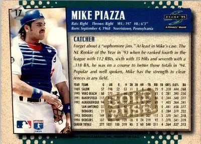 Mike Piazza - 1995 Score - #17 - Gold Rush Baseball - Baseball Card Single