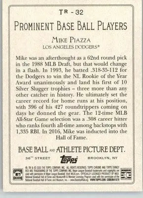 Mike Piazza - 2020 Topps Update - #TR-32 - Turkey Red 2020 Baseball - Baseball Card Single