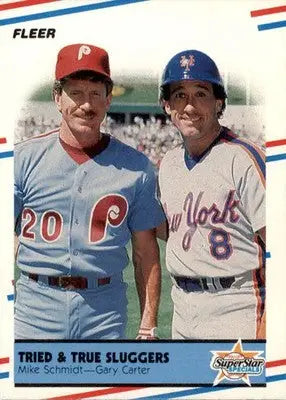 Mike Schmidt / Gary Carter - 1988 Fleer - #636 - Baseball - Baseball Card Single