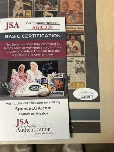 Mike Schmidt Signed Sporting News Jan 29 1990 Phillies Player Decade JSA Auto Memorabilia
