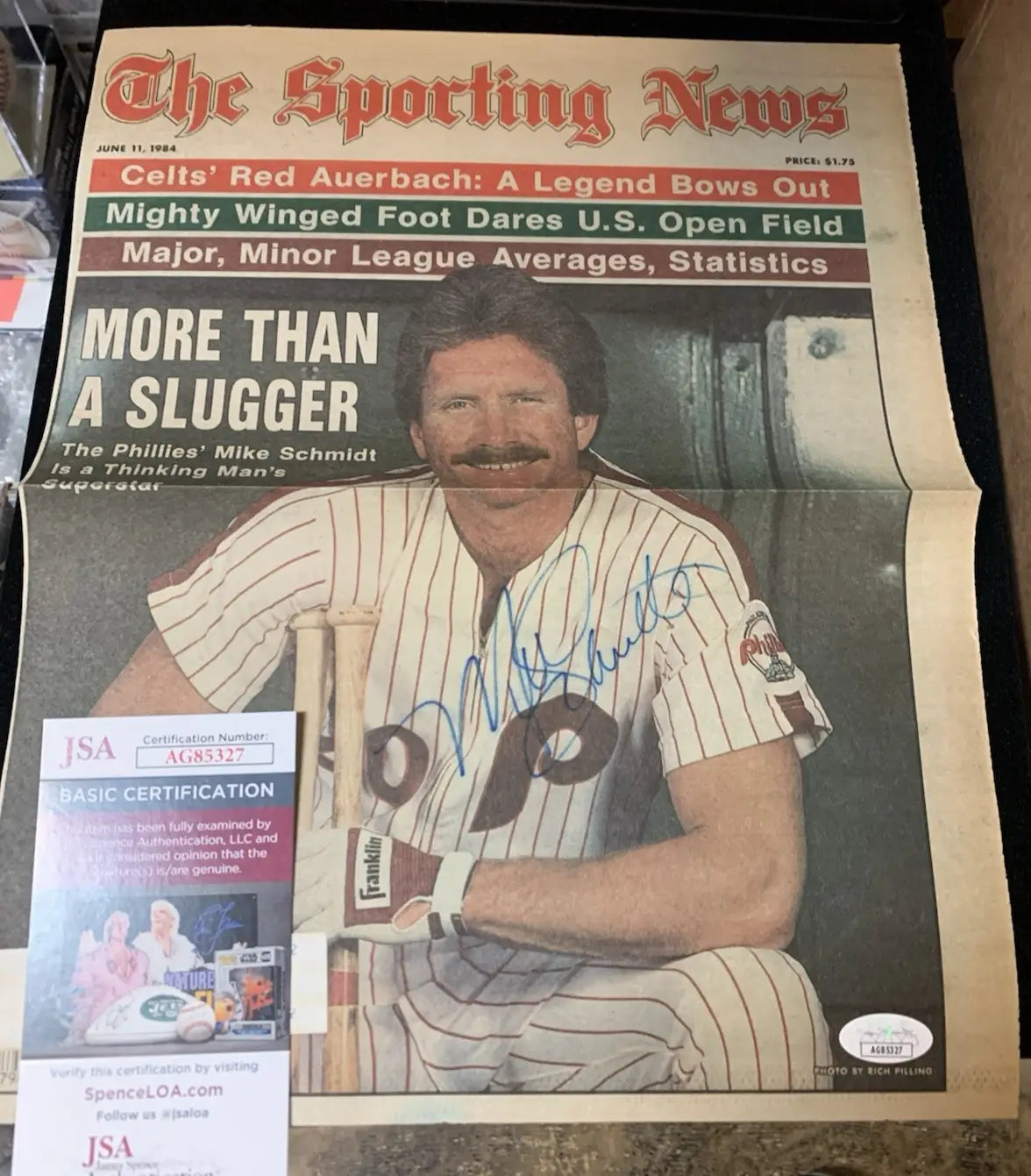 Mike Schmidt Signed Sporting News June 11 1984 Philadelphia Phillies JSA Auto - Sports Memorabilia