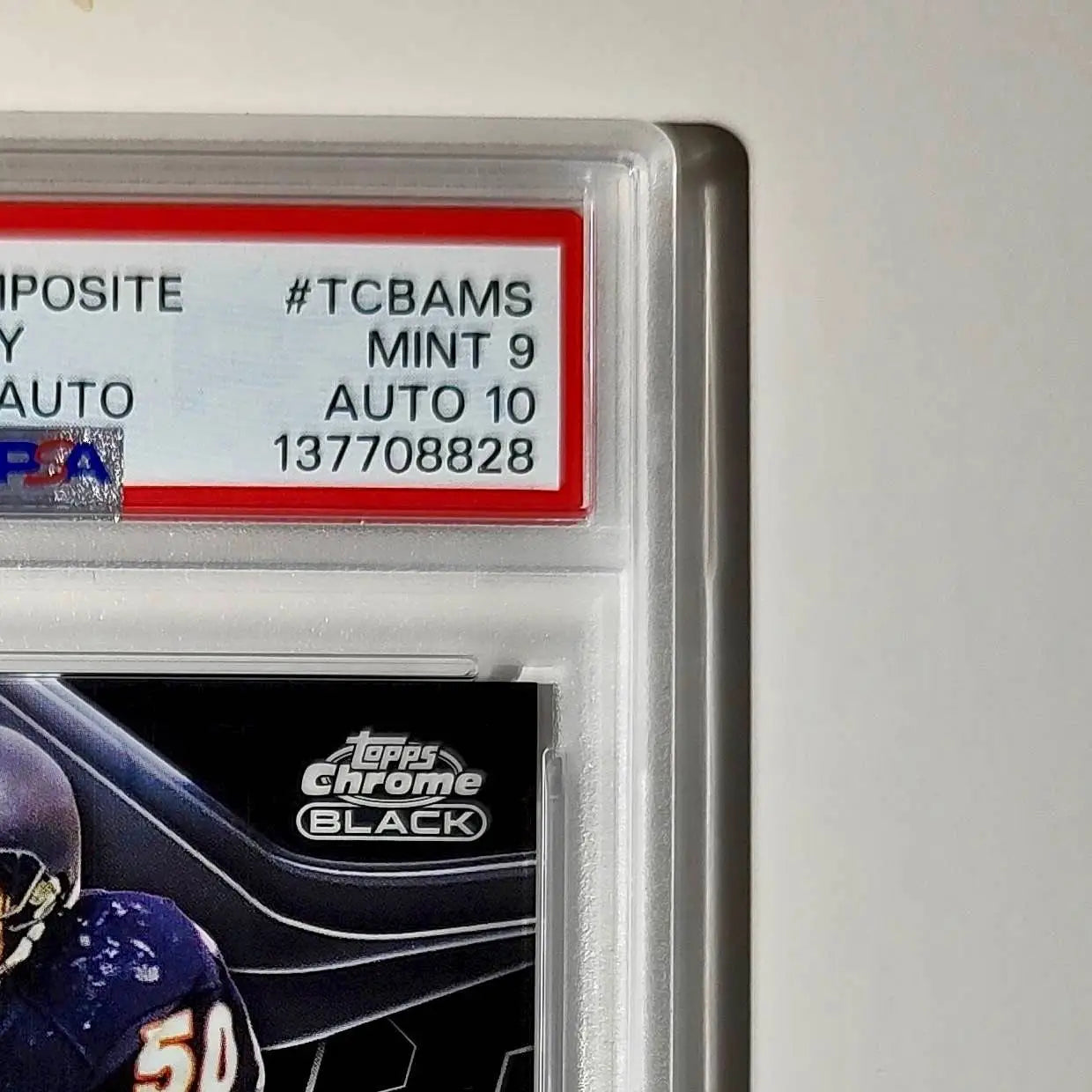 Mike Singletary 2023 Topps Chrome Black #TCAB-MS PSA 9 Auto 10 - Football Card Single