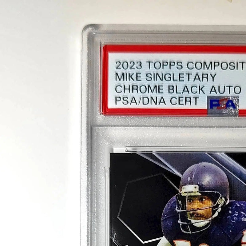 Mike Singletary 2023 Topps Chrome Black #TCAB-MS PSA 9 Auto 10 - Football Card Single