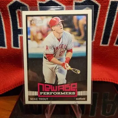 MIKE TROUT ’NEW AGE’ INSERT 2015 TOPPS HERITAGE ANGELS BASEBALL CARD! Baseball Card Single