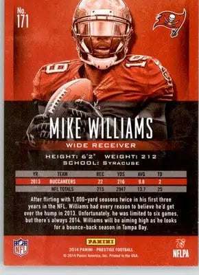 Mike Williams - 2014 Panini Prestige - #171 - Football - Football Card Single