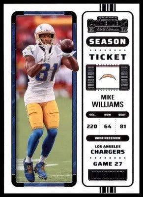 Mike Williams 2022 Panini Contenders #74 Los Angeles Chargers - Football Card Single