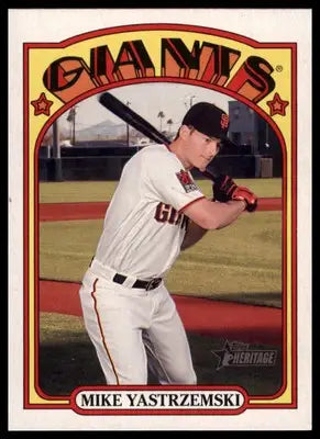 Mike Yastrzemski 2021 Topps Heritage #135 San Francisco Giants - Baseball Card Single