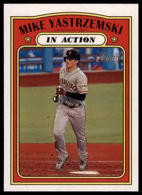Mike Yastrzemski 2021 Topps Heritage #136 San Francisco Giants - Baseball Card Single