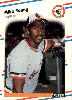 Mike Young - 1988 Fleer - #575 - Baseball - Baseball Card Single