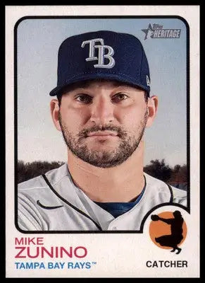 Mike Zunino 2022 Topps Heritage #31 Tampa Bay Rays - Baseball Card Single