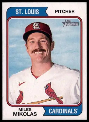 Miles Mikolas 2023 Topps Heritage #393 St. Louis Cardinals - Baseball Card Single