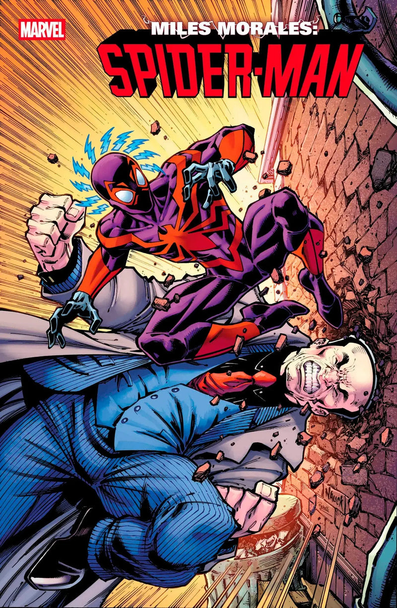 Comic book cover of Miles Morales Spider-Man #34 by Todd Nauck Bring On The Bad Guys Variant