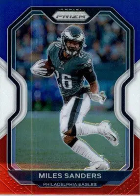 Miles Sanders - 2020 Panini Prizm - #172 - Prizm Red White and Blue Football - Football Card Single
