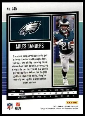 Miles Sanders 2022 Score #245 Philadelphia Eagles - Football Card Single