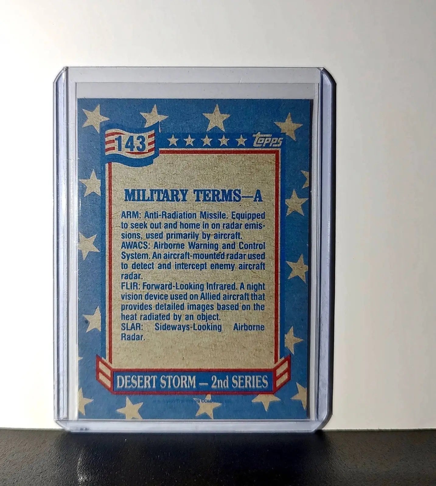 Military Terms – A 1991 Topps Desert Storm #143 Card - Other