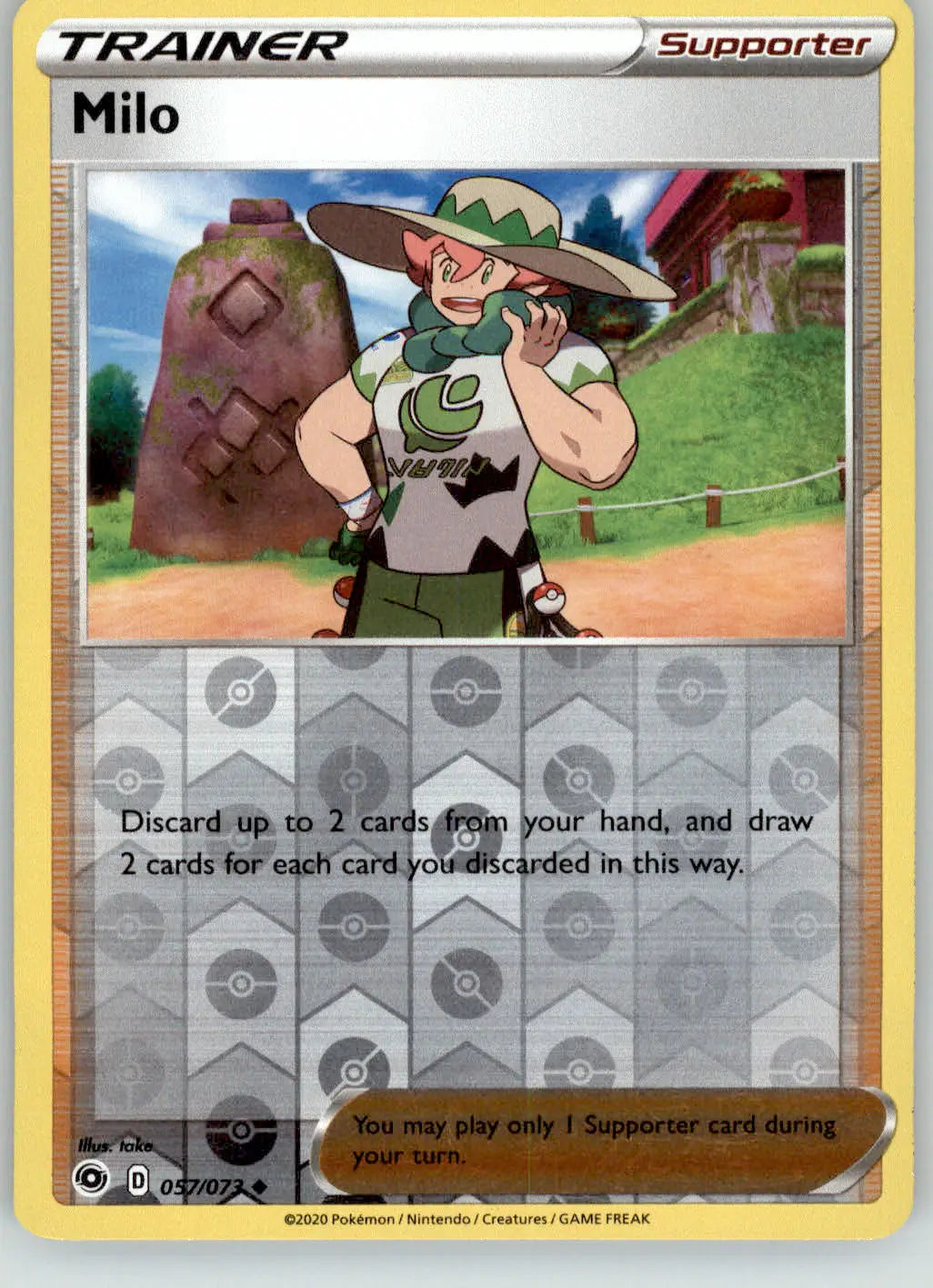 Milo - Champion’s Path - 057/073 - Reverse Holo LP Pokemon - Pokémon Card Single