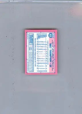 Milt Thompson - 1991 Topps Micro - #63 - Baseball - Baseball Card Single