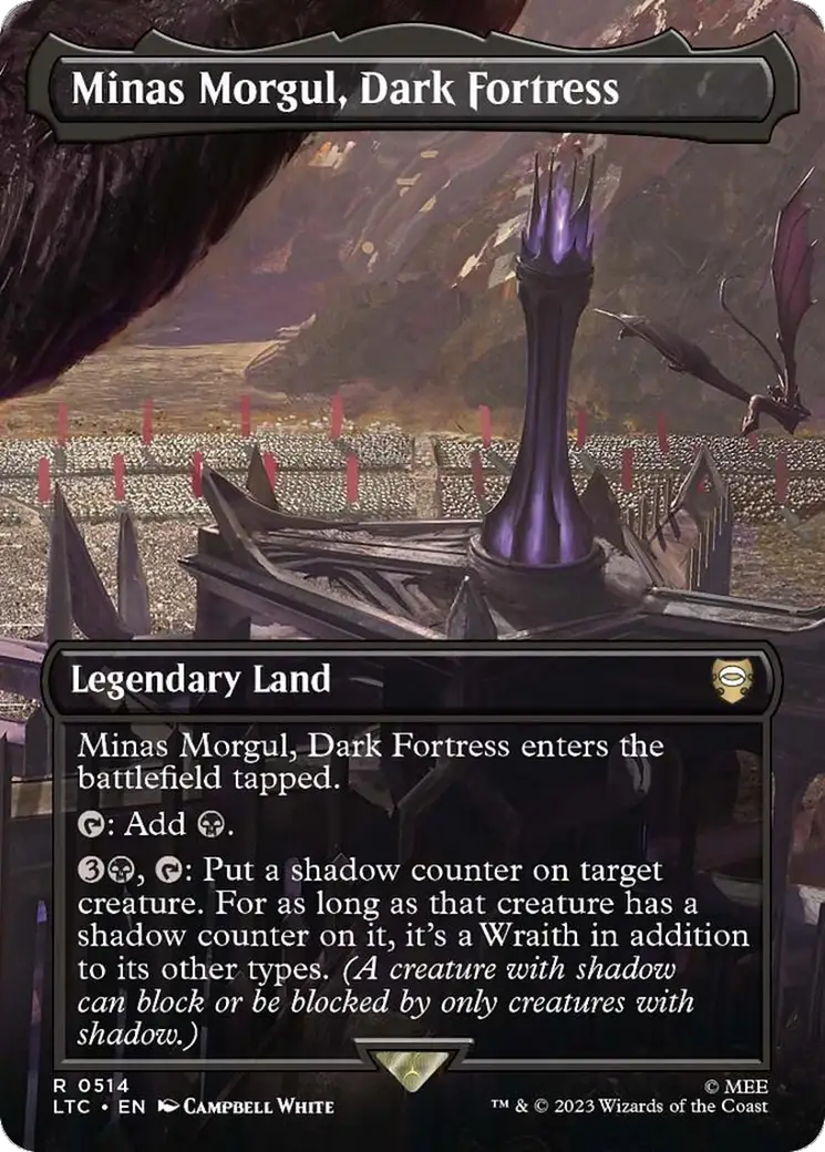 Minas Morgul Dark Fortress (Borderless) [The Lord of the Rings: Tales of Middle-Earth Commander] - TCG - MTG Single