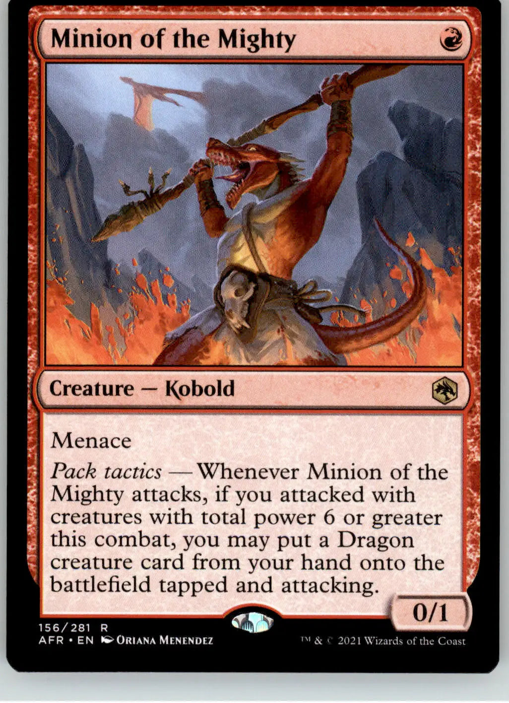 Minion of the Mighty - Adventures in the Forgotten Realms - 156 - NM Magic - Magic Card Single
