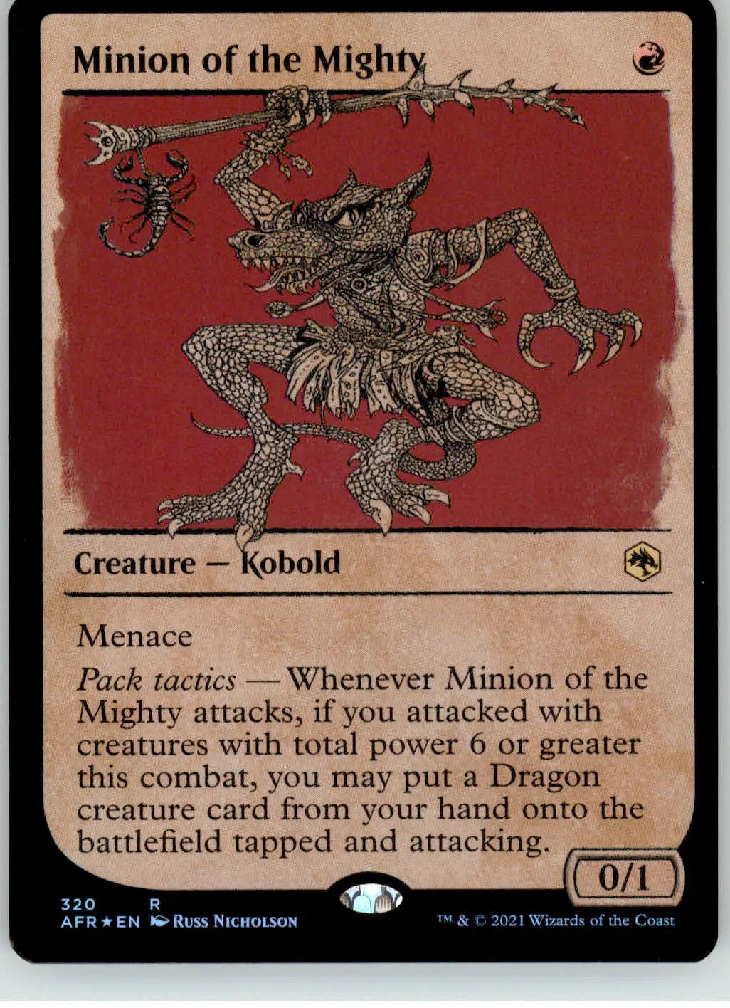 Minion of the Mighty Showcase Adventures in the Forgotten Realms 320 Foil NM - Magic Card Single