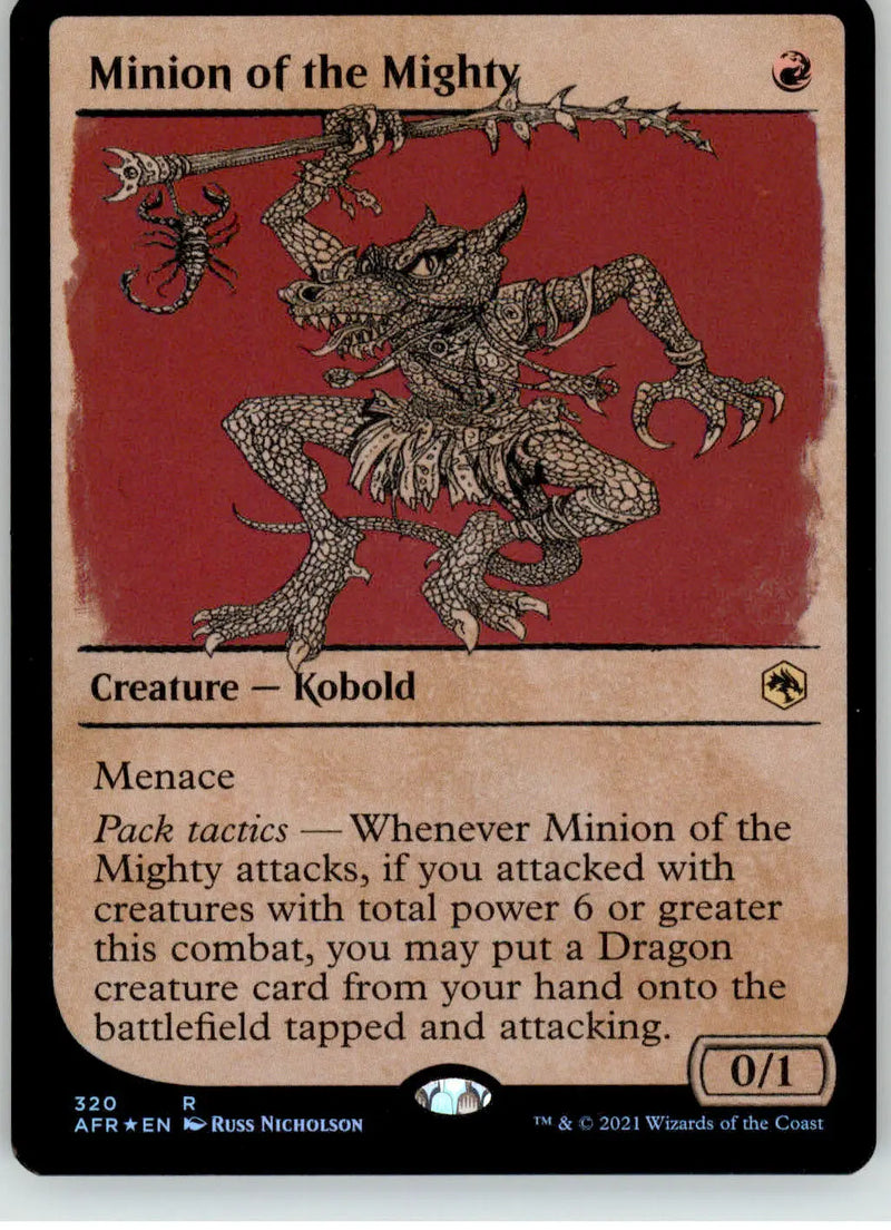 Minion of the Mighty Showcase Adventures in the Forgotten Realms 320 Foil NM - Magic Card Single