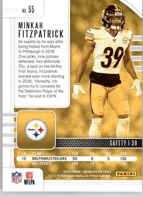 Minkah Fitzpatrick - 2020 Panini Absolute - #55 - Retail Football - Football Card Single