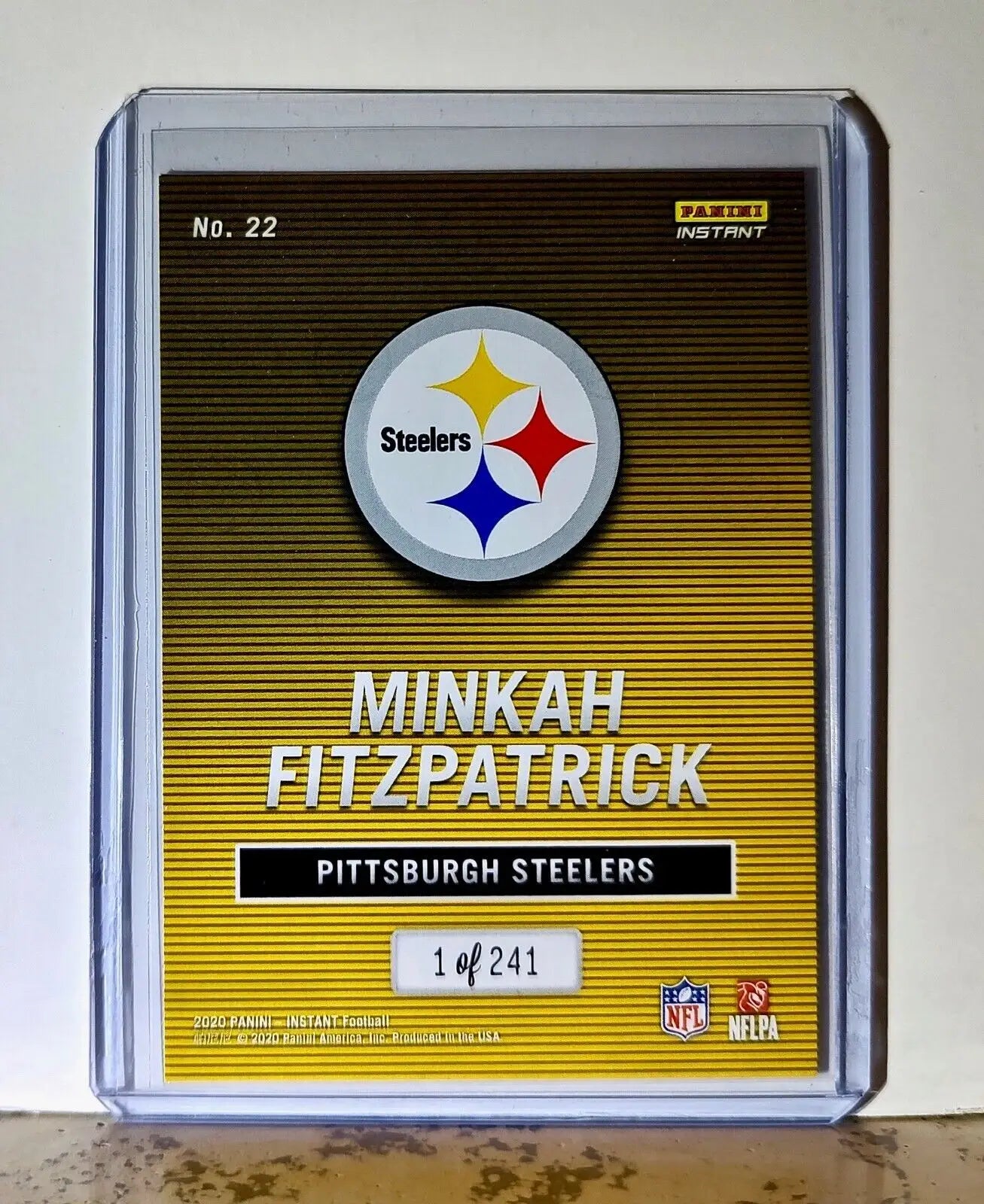 Minkah Fitzpatrick 2020 Panini All-Pro NFL #22 Card 1/241 Pittsburgh Steelers - Football Card Single