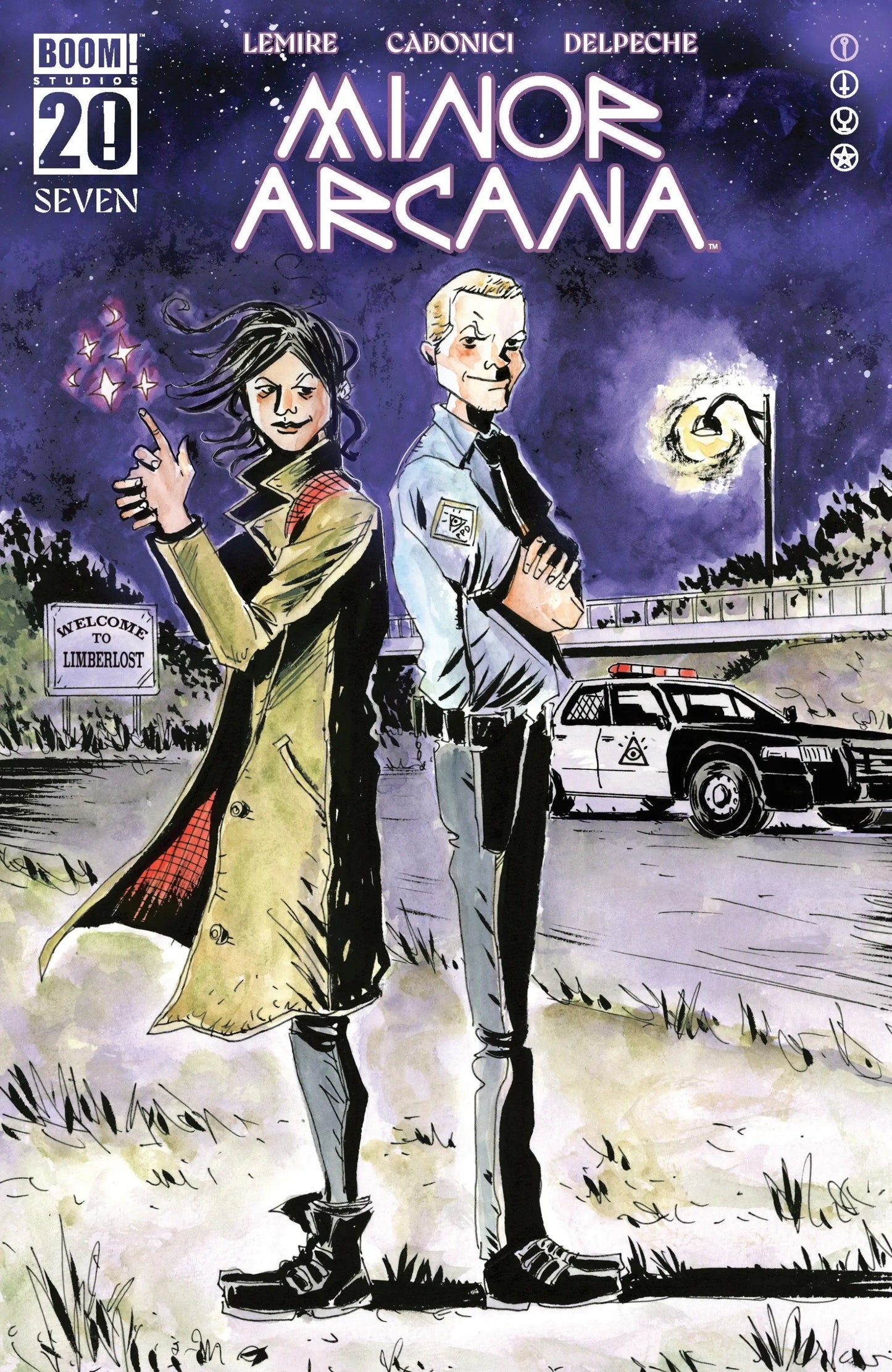 Minor Arcana comic book featuring main dressed Lemire illustration in Minor Arcana series