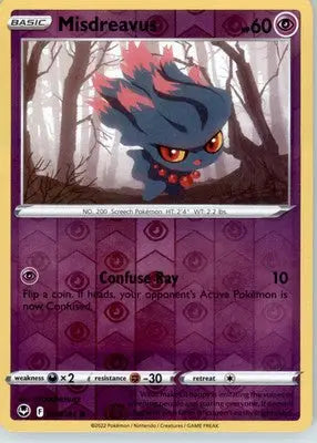 Misdreavus - SWSH12: Silver Tempest - Reverse Holo LP - #063/195 - Pokémon Card Single