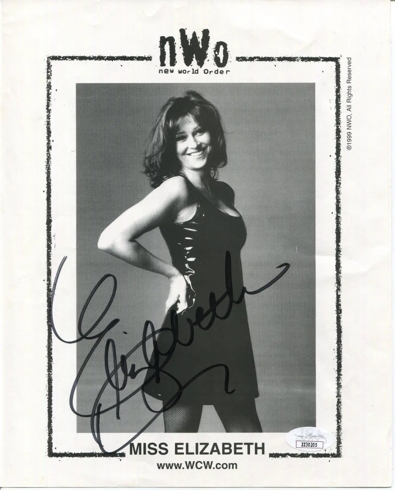 Miss Elizabeth 1989 WCW Signed 8x10 NWO Promo Photo JSA LOA Auto Autograph - Wrestling Card Single