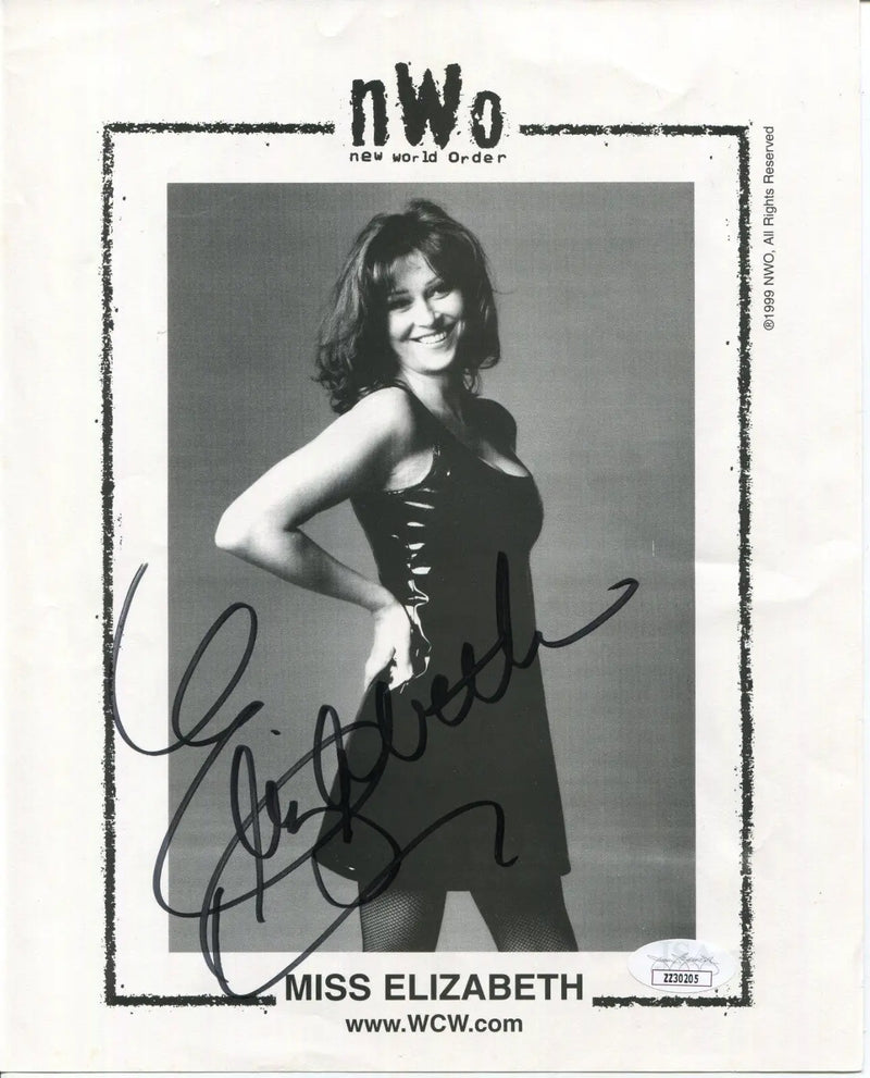 Miss Elizabeth 1989 WCW Signed 8x10 NWO Promo Photo JSA LOA Auto Autograph - Wrestling Card Single