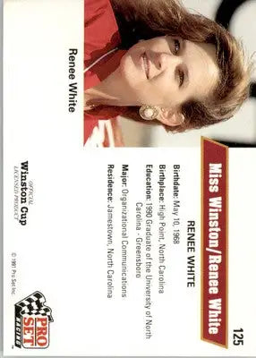Miss Winston / Renee White - 1991 Pro Set - #125 - Racing - Racing Card Single