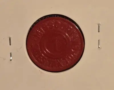 Missouri Sales Tax Token 1 Mill Red Plastic Great Depression Era SKU llop - Coins & Currency