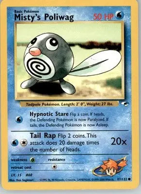 Misty’s Poliwag - Gym Heroes - 87/132 - Unlimited LP Pokemon - Pokémon Card Single