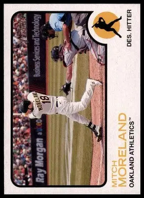 Mitch Moreland 2022 Topps Heritage #118 Oakland Athletics - Baseball Card Single