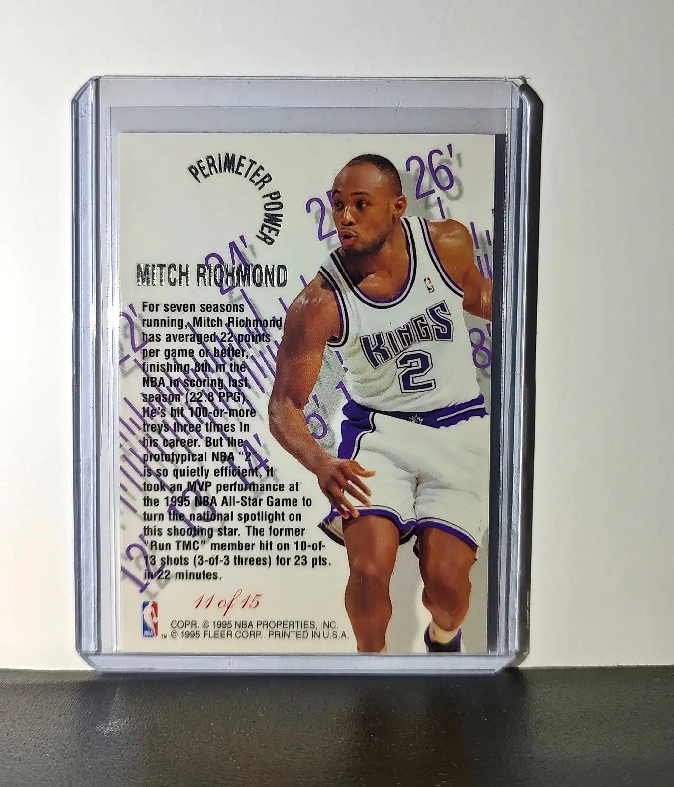 Mitch Richmond 1995-96 Flair NBA #11 Perimeter Power Card - Basketball Card Single