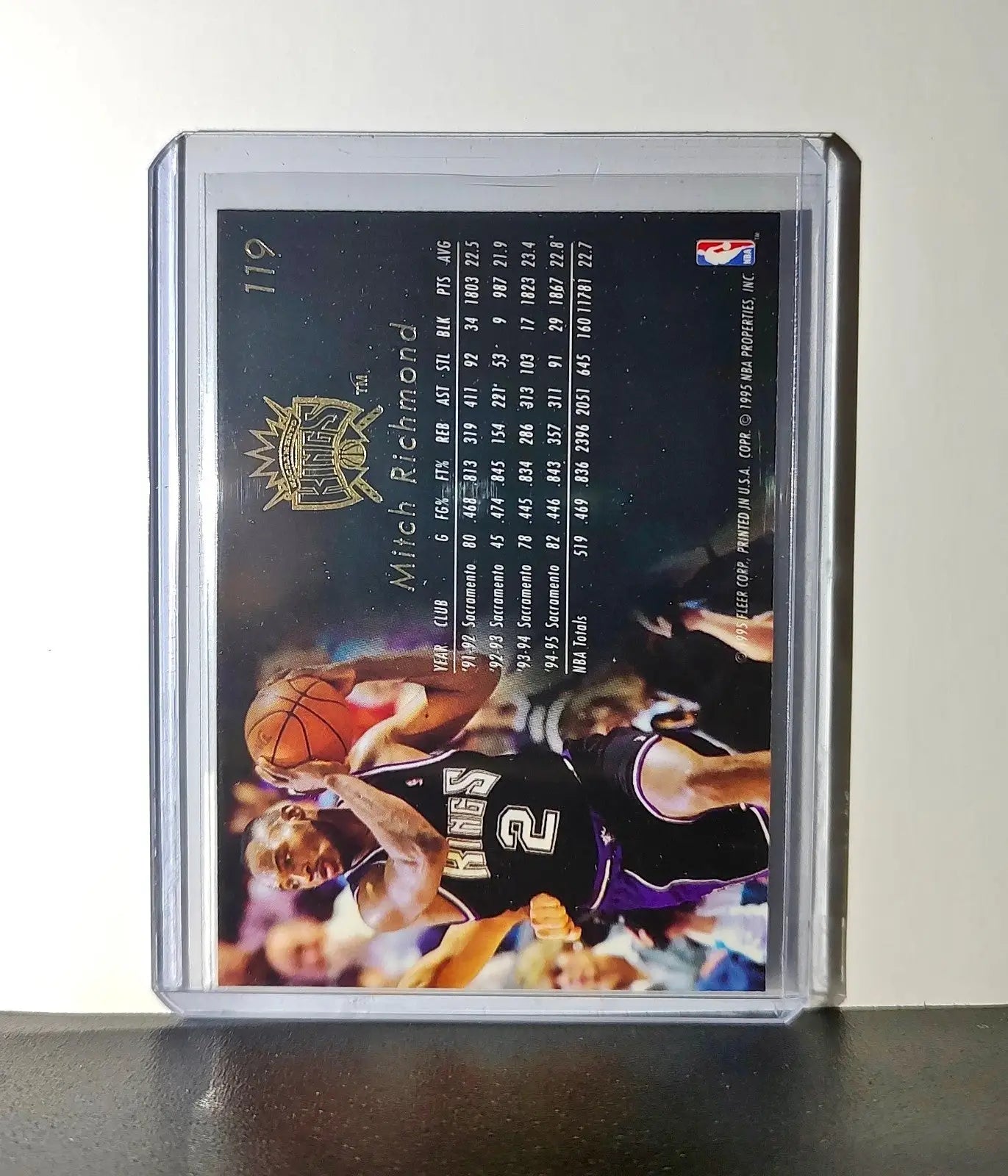 Mitch Richmond 1995-96 Flair NBA #119 Card Sacramento Kings - Basketball Card Single