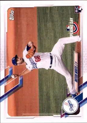 Mitch White Rookie 2021 Topps Opening Day #12 Los Angeles Dodgers - Baseball Card Single