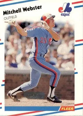 Mitchell Webster - 1988 Fleer - #199 - Baseball - Baseball Card Single