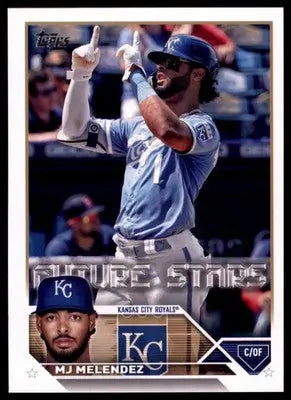 MJ Melendez 2023 Topps #587 Kansas City Royals - Baseball Card Single