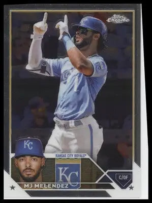 MJ Melendez 2023 Topps Chrome #151 Kansas City Royals - Baseball Card Single