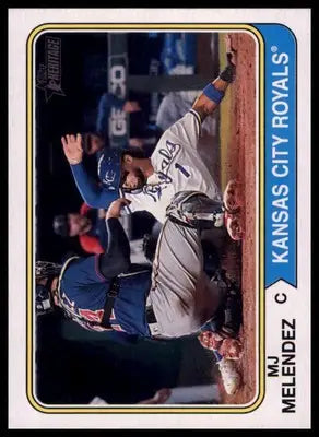 MJ Melendez 2023 Topps Heritage #214 Kansas City Royals - Baseball Card Single