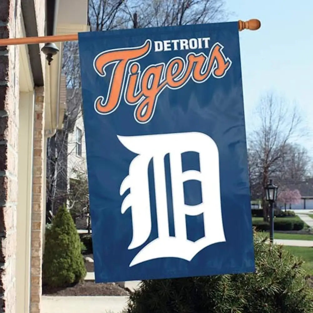 Detroit Tigers Applique Banner flag featuring team logo and name for MLB fans