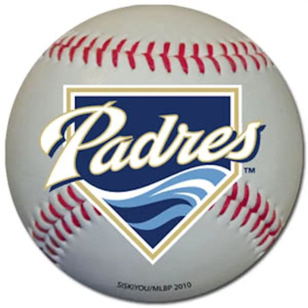San Diego Padres team logo on a baseball for MLB car or fridge magnet decor