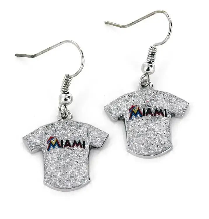 MLB Baseball Team Logo Womens Ladies Glitter Jersey Earrings Pick Your Team