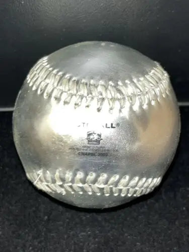 Silver baseball with raised seams from MLB Baseball Winter Meetings 2003 collectible ball